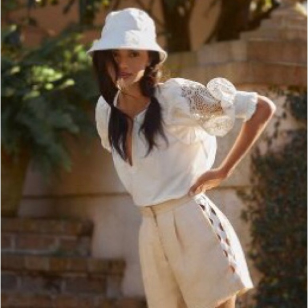 Anthro Asymmetrical Bucket Hat
